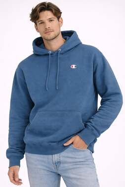 Champion Reverse Weave Pullover Hoodie in Metallic Teal, Men's Size Medium